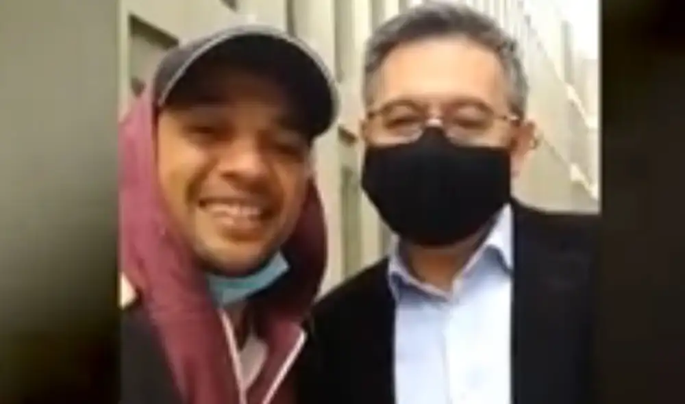 Josep María Bartomeu a su salida de prisión por el caso 'Barcagate'. Foto: captura de Twitter