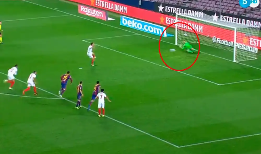 Ter Stegen evitó el empate del Sevilla en el Camp Nou. Foto: DirtecTV Sports