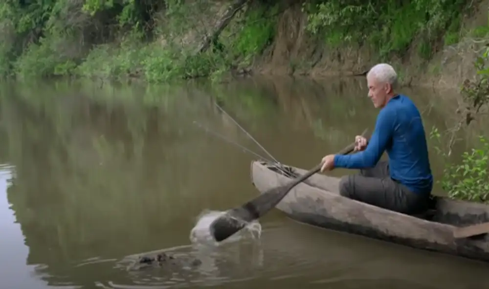 El video viral ha sido compartido en el canal River Monsters. Foto: captura de YouTube.