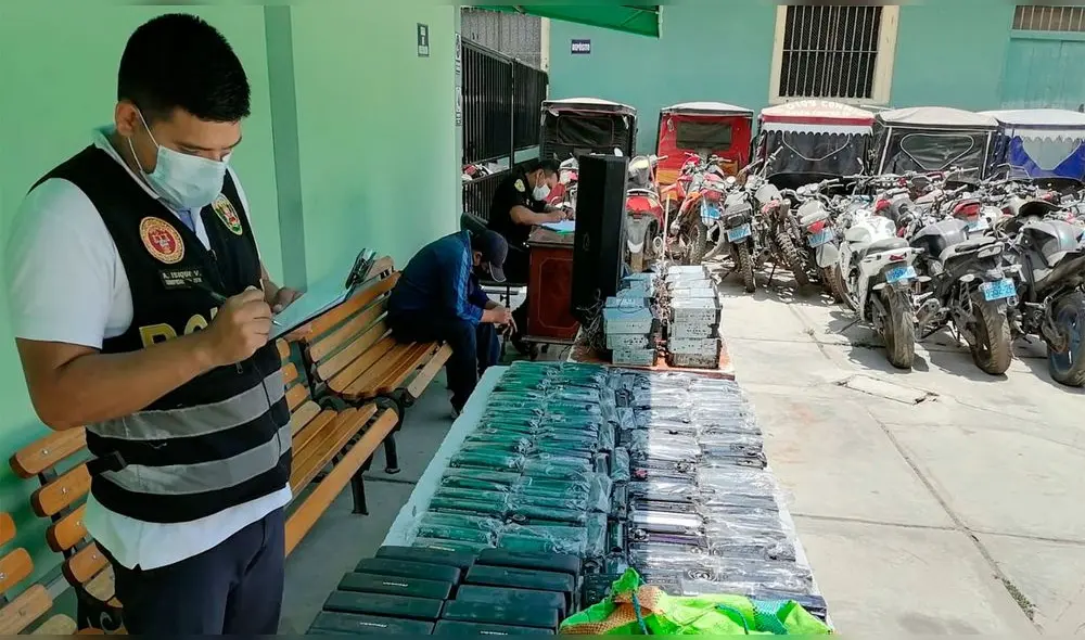 Implementos incautados e intervenido fueron llevados a la Comisaría César Llatas. Foto: Fiscalía Implementos incautados e intervenido fueron llevados a la Comisaría César Llatas. Foto: Fiscalía