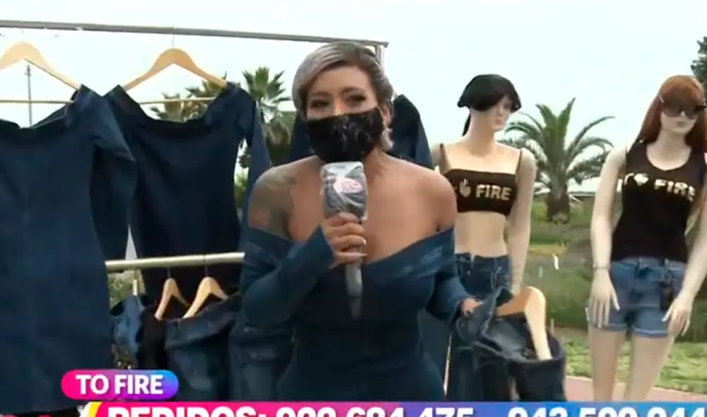 La integrante de Son Tentación anunció su nuevo emprendimiento en el rubro textil. Foto: captura/América TV La integrante de Son Tentación anunció su nuevo emprendimiento en el rubro textil. Foto: captura/América TV