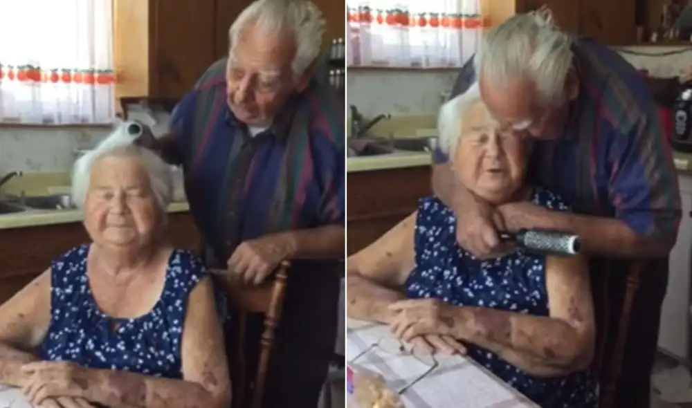 La complicidad y el cariño de estos esposos logró conmover a miles de usuarios. Foto: captura de YouTube