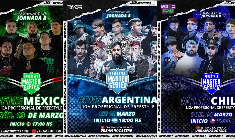 Freestyle Master Series: se define la jornada 8 en México, Argentina y Chile el próximo fin de semana. Foto: composición/UR Freestyle Master Series: se define la jornada 8 en México, Argentina y Chile el próximo fin de semana. Foto: composición/UR