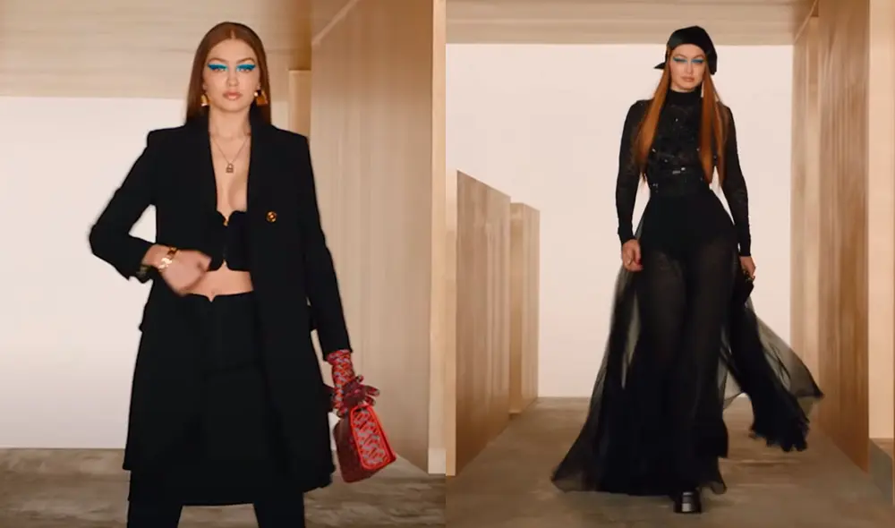 Gigi Hadid y su hermana Bella Hadid son parte del staff de modelos preferidas por la firma italiana Versace. Foto: captura Versace YouTube