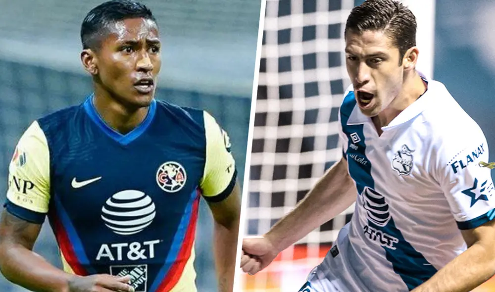 Santiago Ormeño y Pedro Aquino fueron figuras por anotar goles con sus clubes. Foto: América/Puebla Santiago Ormeño y Pedro Aquino fueron figuras por anotar goles con sus clubes. Foto: América/Puebla