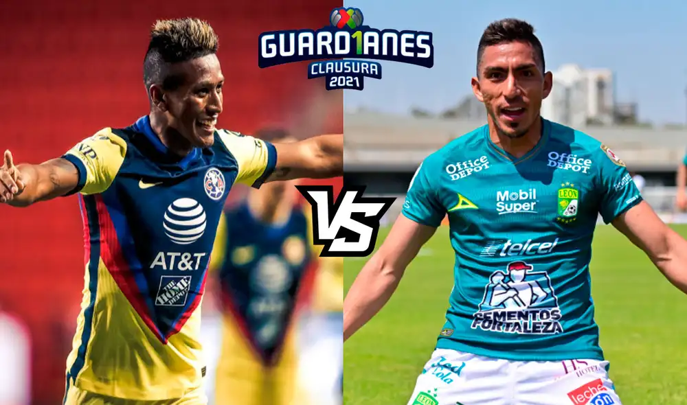 América y León juegan este sábado por la fecha 10 del Torneo Guardianes 2021 de Liga MX. Foto: Twitter / @ClubAmerica y @clubleonfc