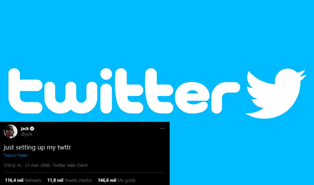 La subasta por el primer tuit de la historia inició en diciembre de 2020. Foto composición: La República La subasta por el primer tuit de la historia inició en diciembre de 2020. Foto composición: La República