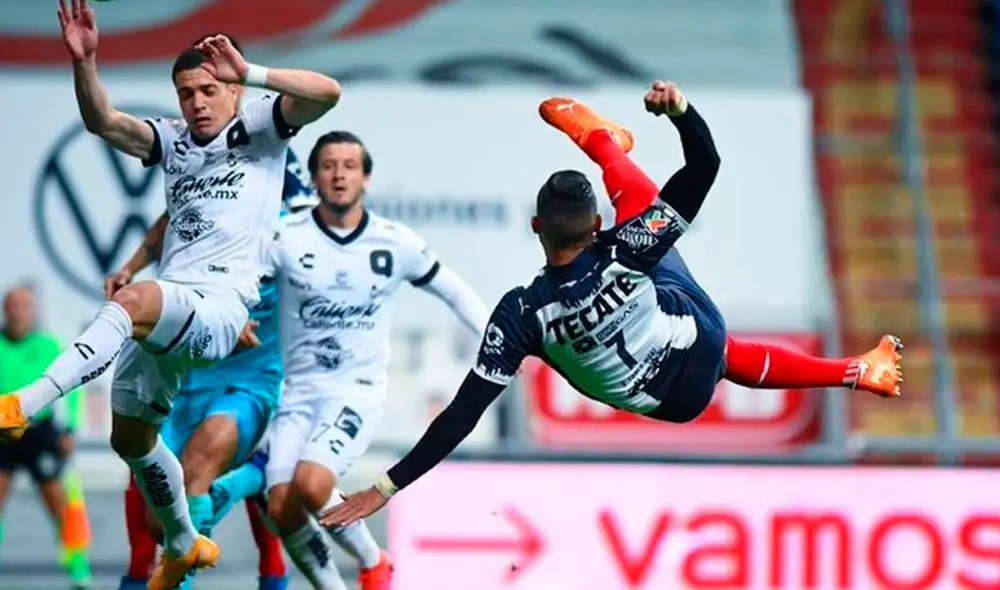 Monterrey venció a Querétaro gracias a un doblete de Funes Mori. Foto: @SC_ESPN/Twitter