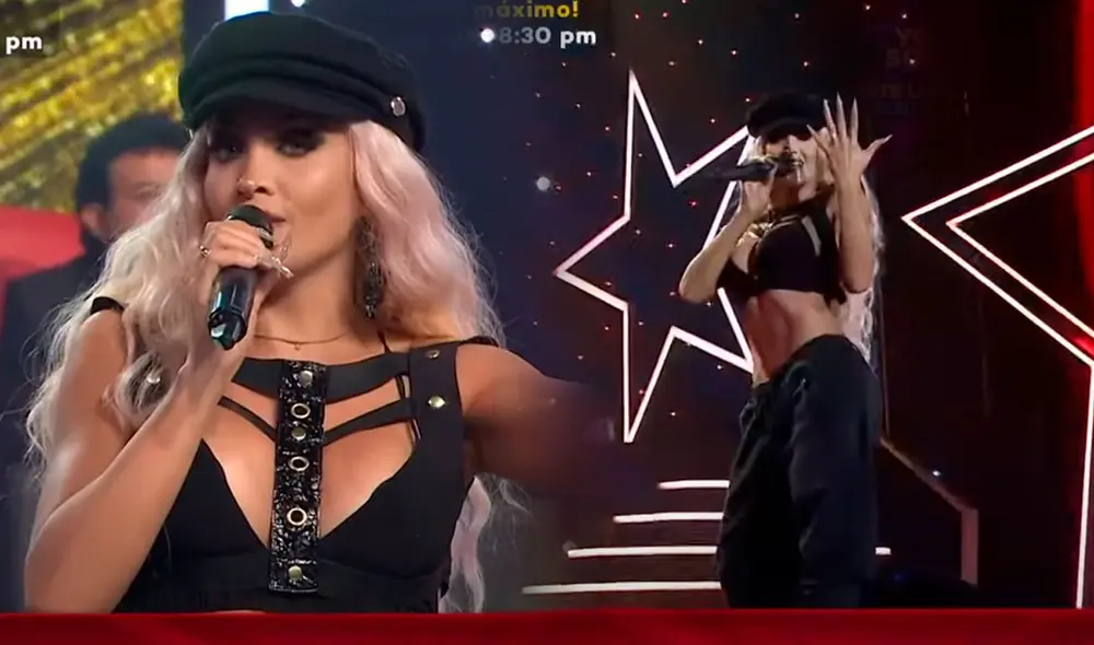 La cantante se presentó para promocionar su nueva canción. Foto: captura/Latina