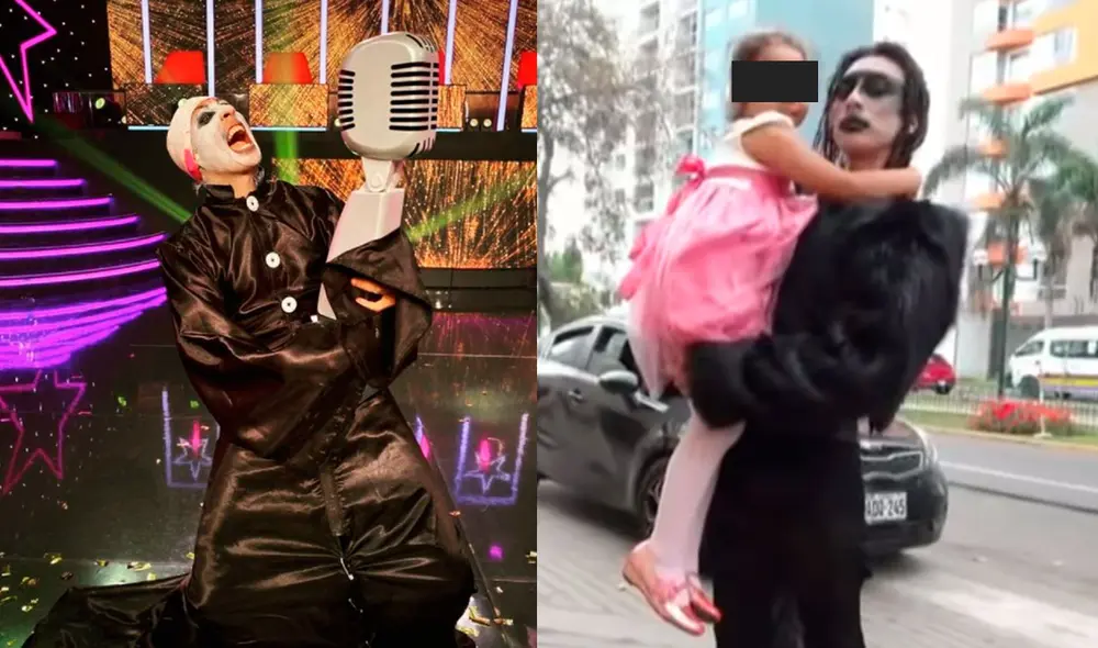 El imitador de Marilyn Manson protagonizó emotivos momentos al referirse a su pequeña en la final de Yo soy, grandes batallas. Foto: Mike Bravo Instagram/Latina