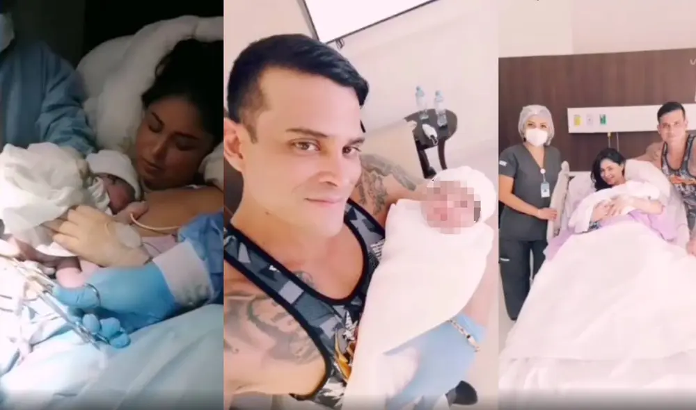 “Por fin llegaste mi amor. Te pedimos, soñamos y te deseamos. Bienvenida nuestra María Cataleya", escribió el cumbiambero. Foto: composición Instagram