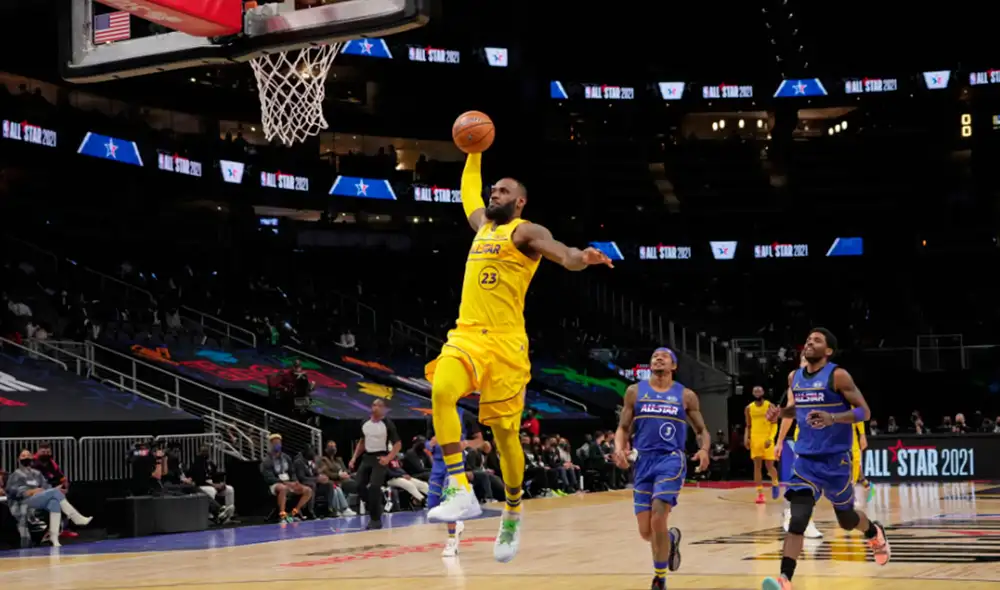 Team LeBron vence a Team Durant en el NBA All Star 2021 desde Atlanta. Foto: AFP