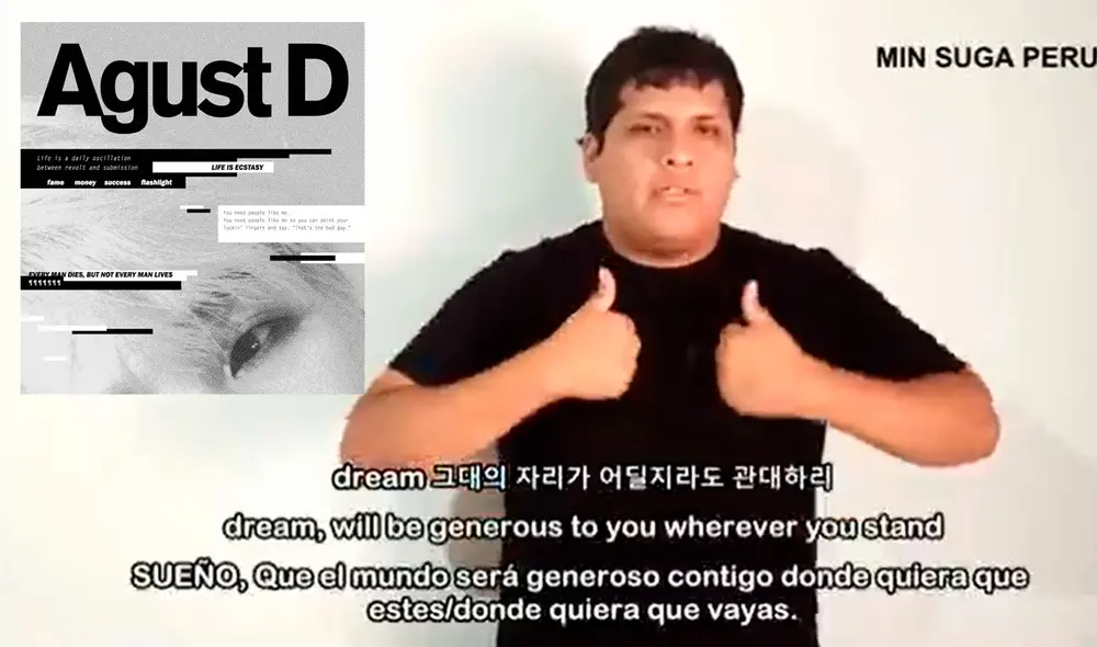 Captura del video producido por Min Suga Perú por el cumpleaños de Yoongi de BTS. Foto: composición LR / @MinSugaPeru