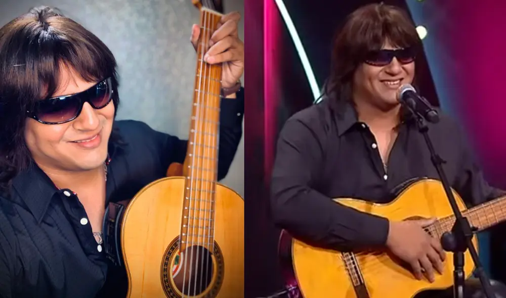 Sebastián Landa caracterizado profesionalmente para su presentación como José Feliciano en Yo soy Chile. Foto: Sebastián Landa/ Instagram/ Chilevisión