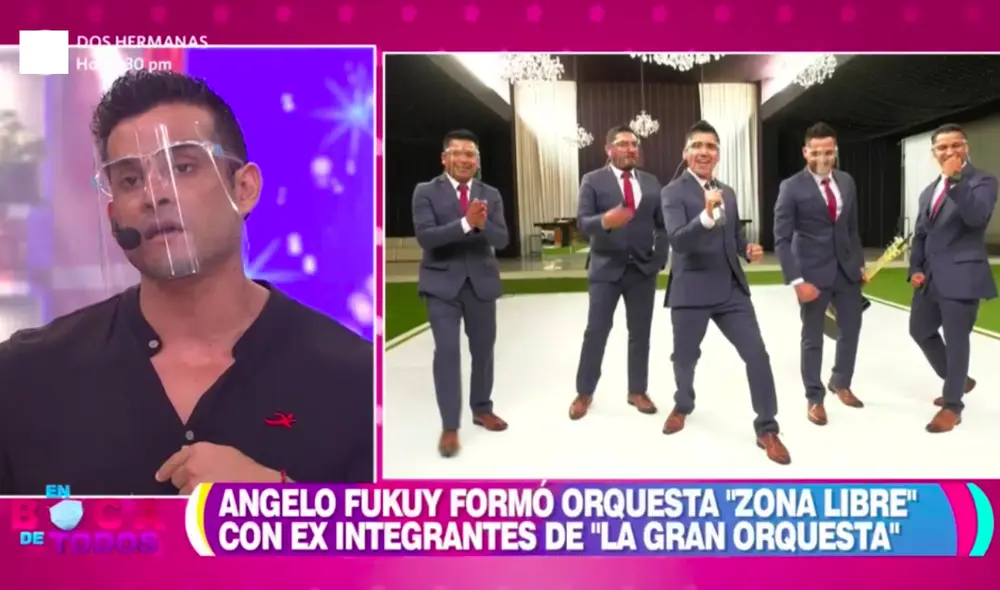 "Le deseamos el bien, que le vaya super a cualquier empresa o orquesta porque son más opciones de música”, dijo Christian Domínguez. Foto: captura América TV