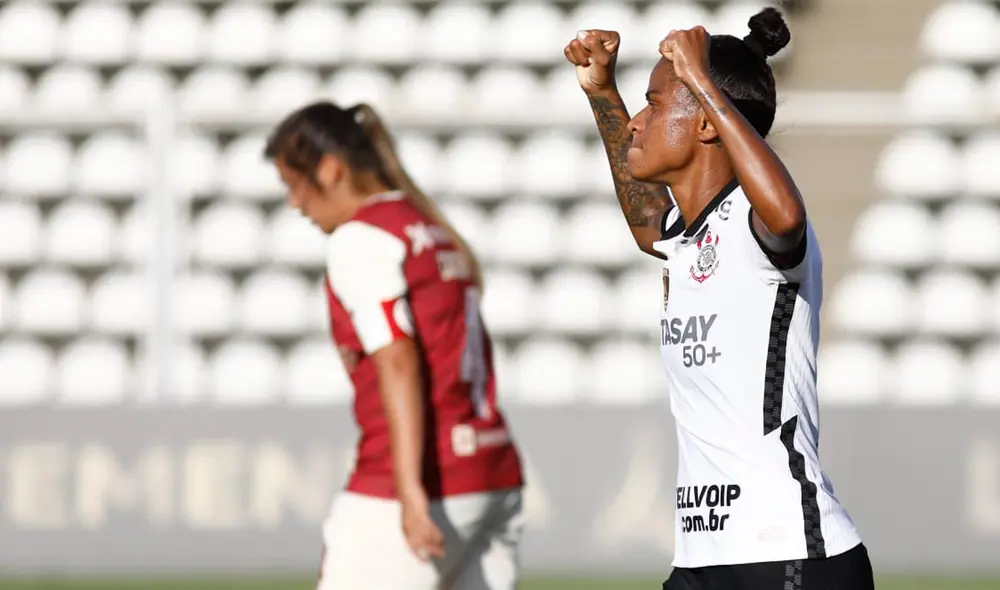 Universitario perdió por goleada ante Corinthians en la fecha 2 de la Copa Libertadores femenina. Foto: Twitter