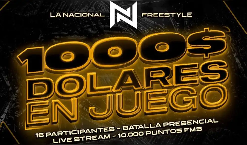 La Nacional Freestyle brindará 1000 dólares al campeón, así como puntos para la FMS Perú. Foto: La Nacional La Nacional Freestyle brindará 1000 dólares al campeón, así como puntos para la FMS Perú. Foto: La Nacional
