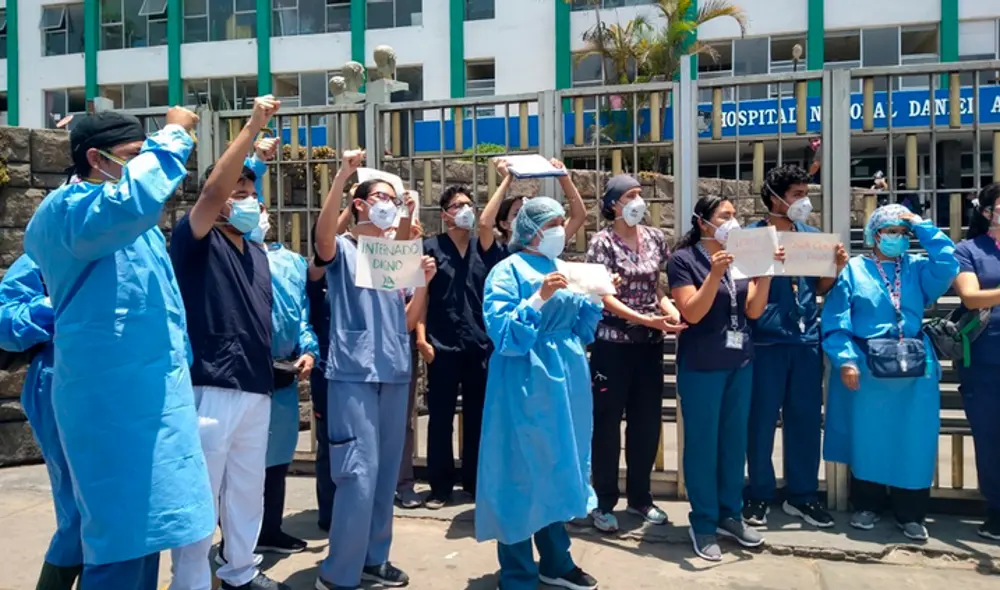 Estudiantes de Medicina protestan contra la modalidad virtual del ENAM 2020. Foto: cortesía Estudiantes de Medicina protestan contra la modalidad virtual del ENAM 2020. Foto: cortesía