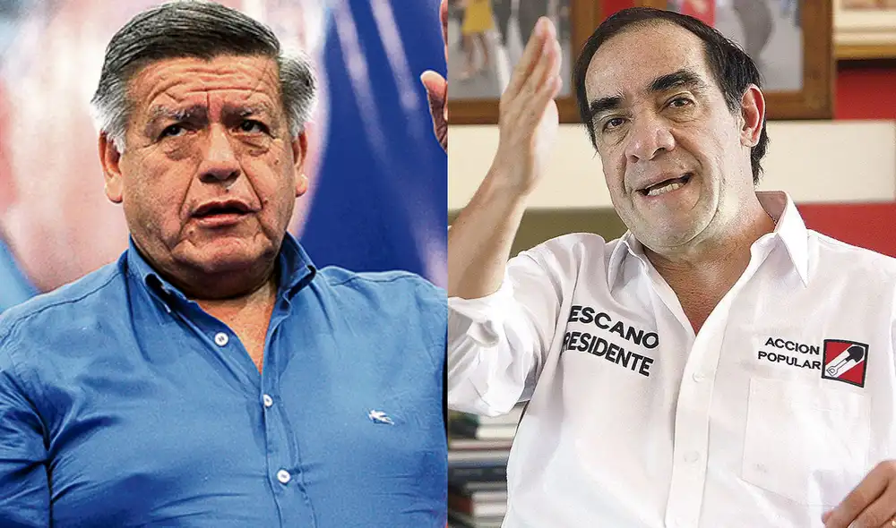 Lescano lidera la encuesta de Datum con 13%, mientras que Acuña solo tiene 3%. Foto: composición/La República