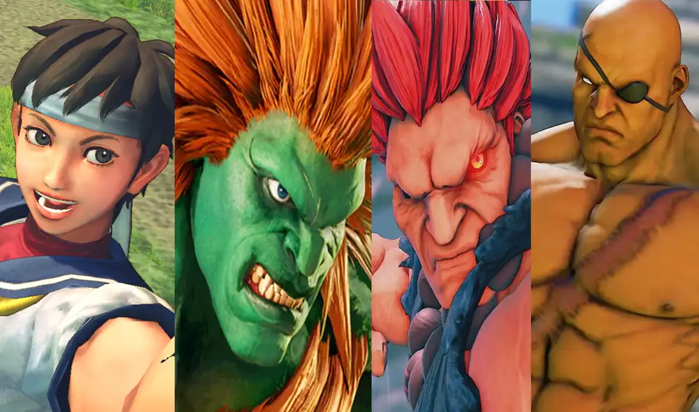 Sakura, Blanka, Akuma y Sagat son los personajes clásicos más populares de Street Fighter. Foto: composición La República