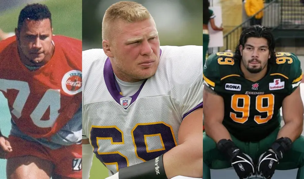 Muchos luchadores de WWE fueron reclutados tras jugar fútbol americano profesional. Foto: WWE Muchos luchadores de WWE fueron reclutados tras jugar fútbol americano profesional. Foto: WWE