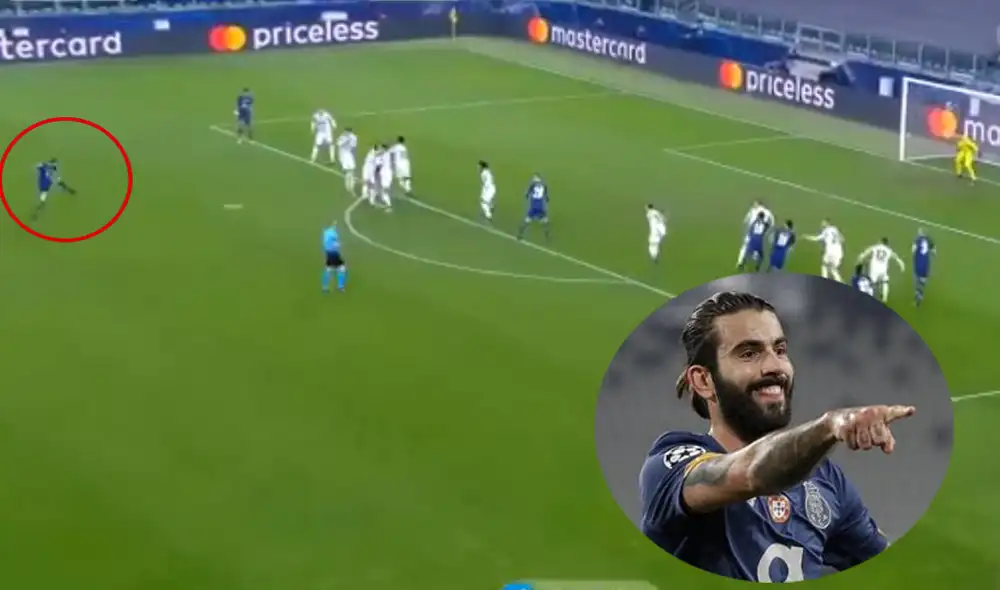 Sergio Oliveira marcó el gol de la clasificación en el Juventus vs. Porto. Foto: captura ESPN Sergio Oliveira marcó el gol de la clasificación en el Juventus vs. Porto. Foto: captura ESPN