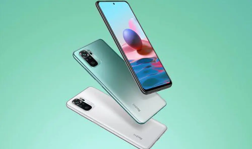 El Redmi Note 10 estará disponible en los colores Onyx Gray, Pebble White y Lake Green Foto: Xiaomi