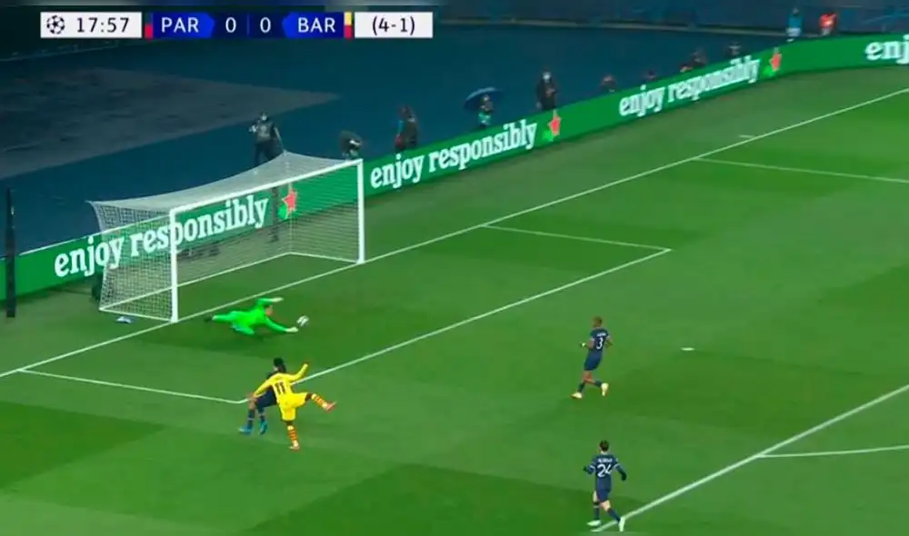 Keylor Navas tapó la primera gran ocasión de gol. Foto: captura/Movistar Liga