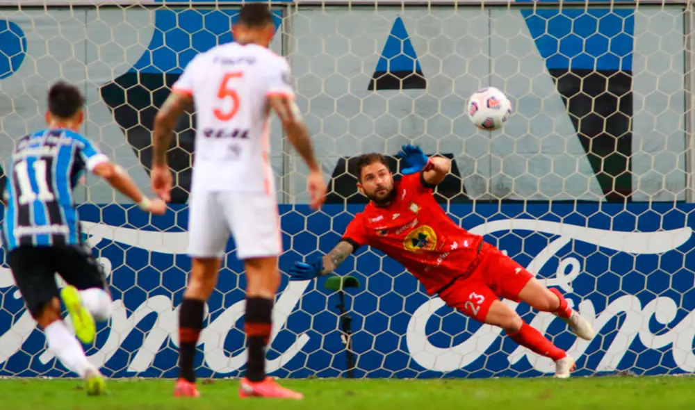 Gremio anotó cuatro goles en el primer tiempo ante Ayacucho por la ida de la Fase 2 de Copa Libertadores 2021. Foto: AFP