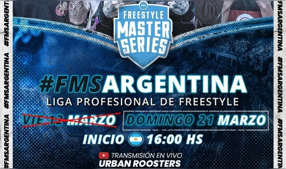 La liga argentina de freestyle tendrá su jornada 8 el domingo 21 de marzo. Foto: Urban Roosters.