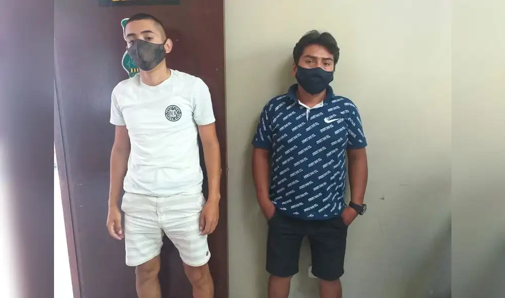 Michael Pérez y Carlos Torres fueron detenidos en un operativo en Guadalupe. Foto: PNP Michael Pérez y Carlos Torres fueron detenidos en un operativo en Guadalupe. Foto: PNP