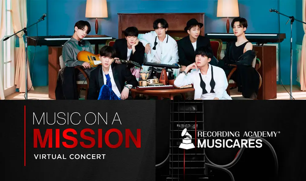 BTS se presenta este viernes 12 en un concierto virtual de la Academia de los Grammy. Foto: MusiCares