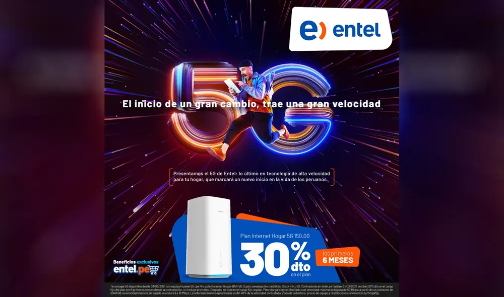 La señal 5G es la tecnología más potente de los últimos años. Foto: Entel