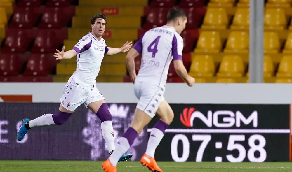 Vlahovic abrió el marcador. Foto: EFE Vlahovic abrió el marcador. Foto: EFE