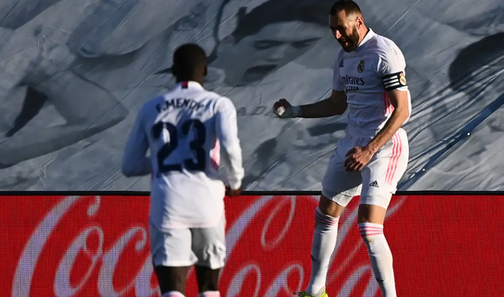 Benzema suma 15 goles en la temporada de LaLiga. Está tercero, después de Suárez y Messi. Foto: AFP