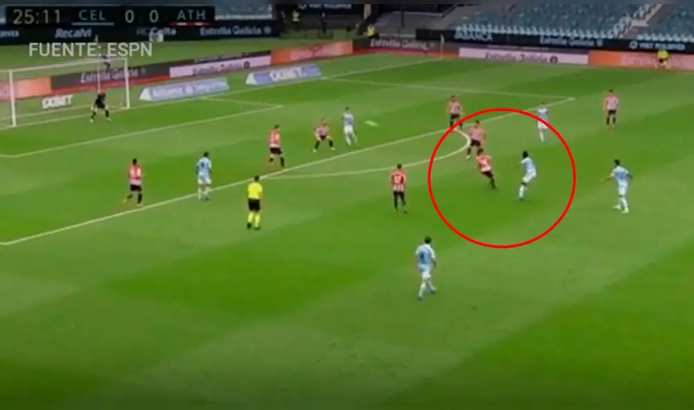 Renato Tapia fue escogido como el mejor jugador en los primeros 45 minutos. Foto: captura/ESPN Renato Tapia fue escogido como el mejor jugador en los primeros 45 minutos. Foto: captura/ESPN