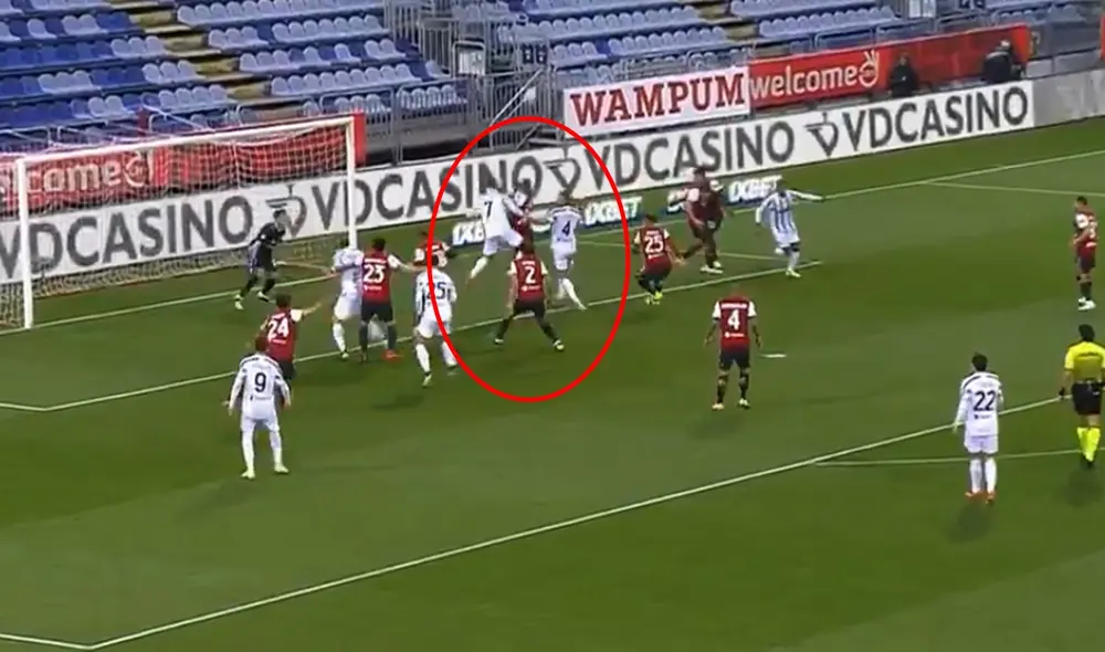 Cristiano Ronaldo anotó el 1-0 de Juventus ante Cagliari. Foto: Sport TV Cristiano Ronaldo anotó el 1-0 de Juventus ante Cagliari. Foto: Sport TV