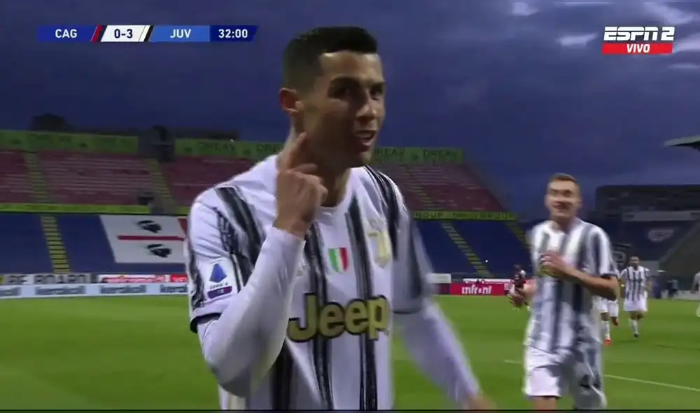 Cristiano Ronaldo es el goleador de la Juventus en la Serie A 2021. Foto: ESPN 2 Cristiano Ronaldo es el goleador de la Juventus en la Serie A 2021. Foto: ESPN 2