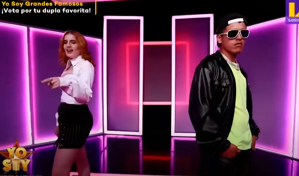 Los jóvenes artistas interpretaron un mix de dos exitosos temas del 'Conejo malo': "La noche de anoche" y "Yo perreo sola". Foto: captura/Latina