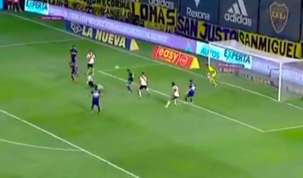 Palavecino puso el empate provisional de River ante Boca en el Superclásico argentino. Foto: captura ESPN Palavecino puso el empate provisional de River ante Boca en el Superclásico argentino. Foto: captura ESPN