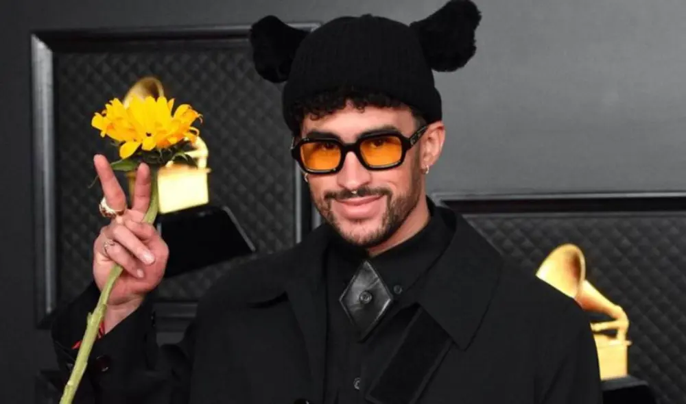 Bad Bunny en la alfombra roja de los premios Grammy 2021. Foto: Bad Bunny/ Instagram