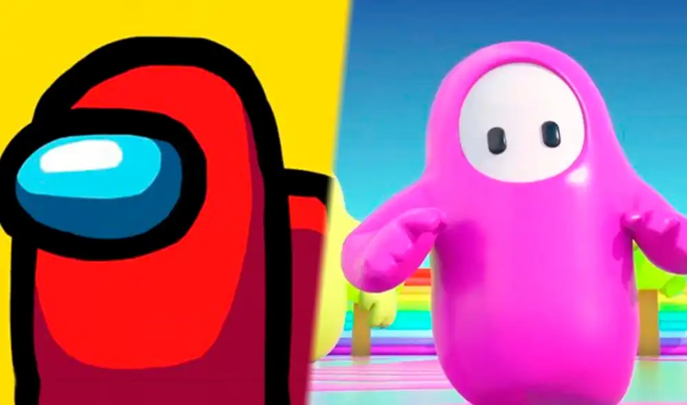 La temporada 4 de Fall Guys incluirá a los personajes de Among Us. Foto: Innersloth/Mediatonic