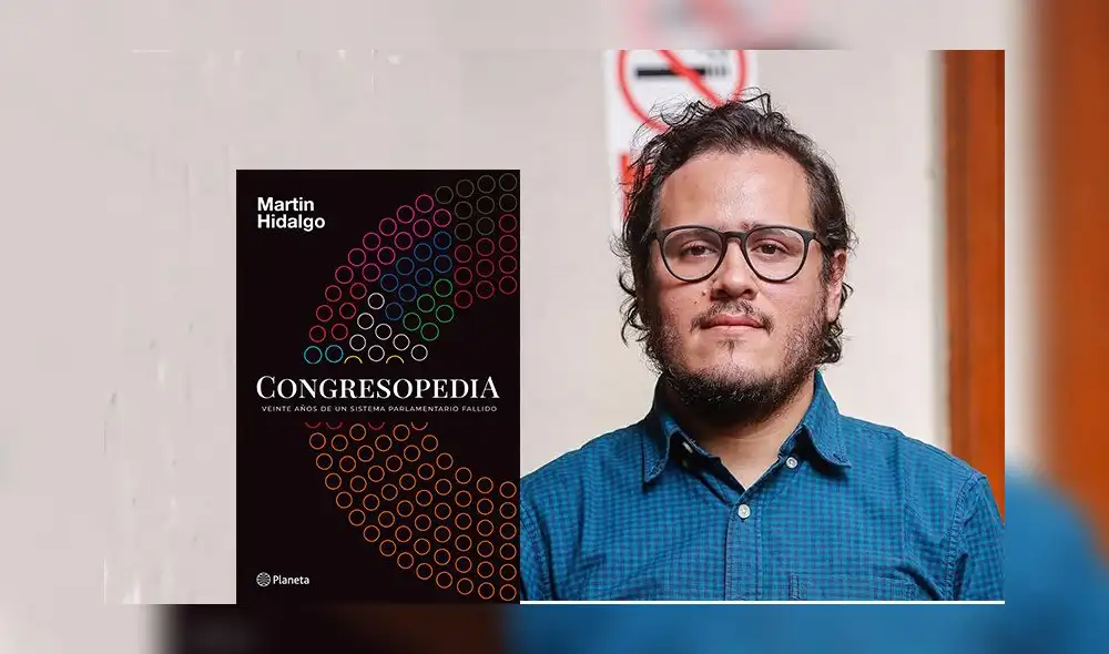 Periodista Martín Hidalgo con su libro ausculta cómo procede o funciona el Congreso de la República.
