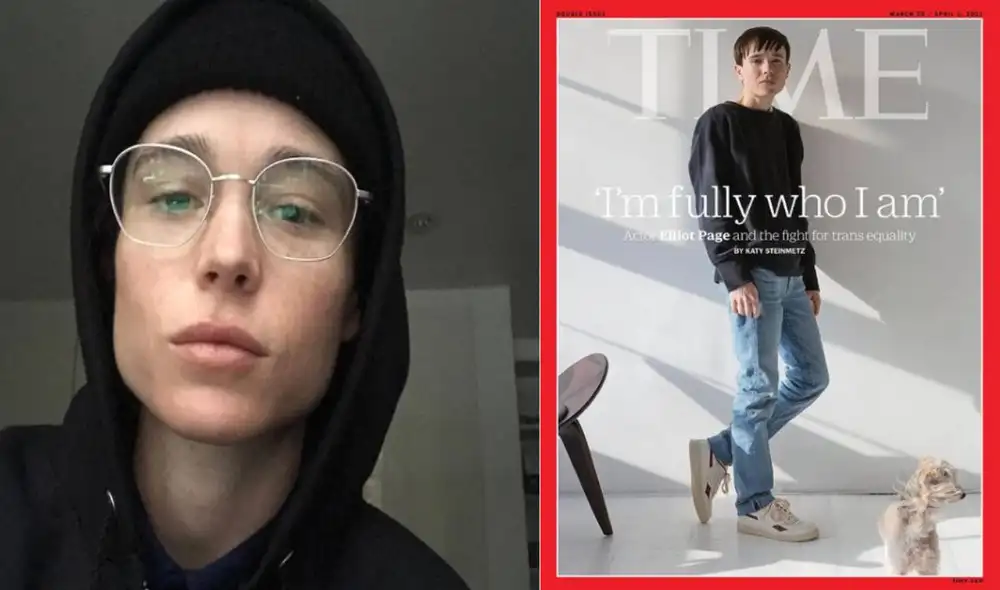 Elliot Page se volvió tendencia en más de 20 países tras declararse transgénero. Foto: Elliot Page/Instagram, revista Time/@wynneneilly