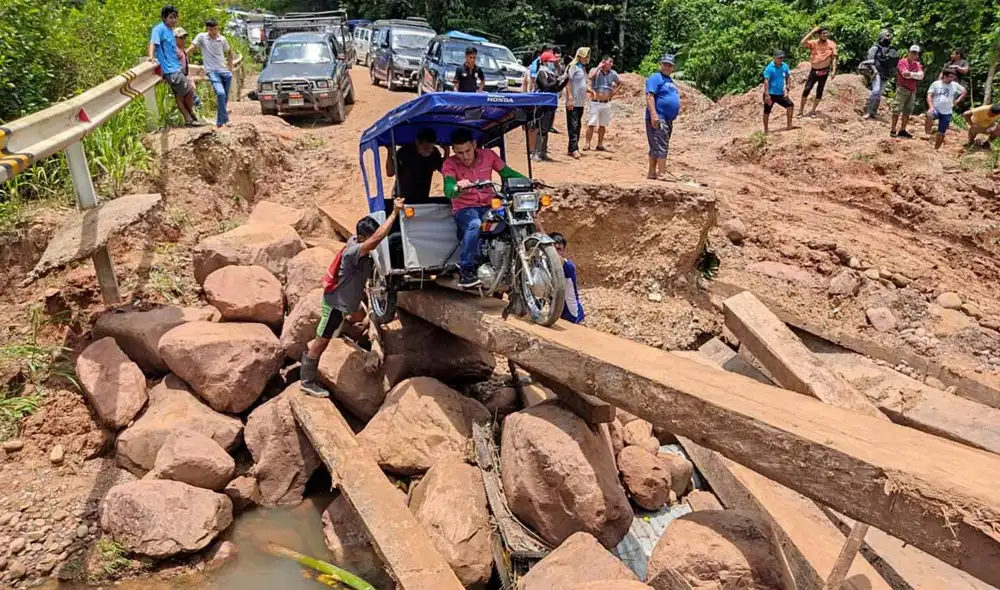 Los pobladores piden que se declare en emergencia a la vía. Foto: difusión
