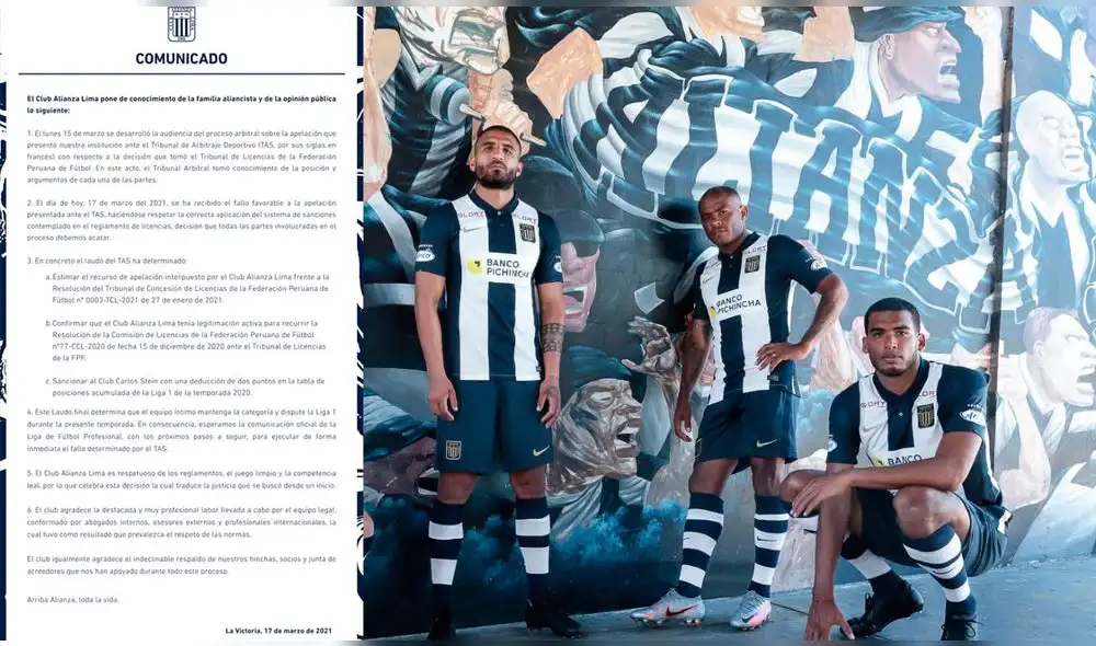 El club aliancista se pronunció sobre el fallo del Tas. Foto: Alianza Lima