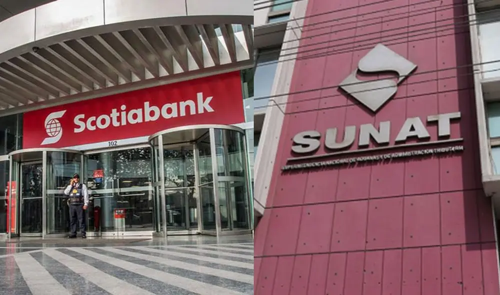 Recurso de amparo presentado por Scotiabank contra la SUNAT es por el cobro de cerca de 482 millones de soles. Foto: composición LR
