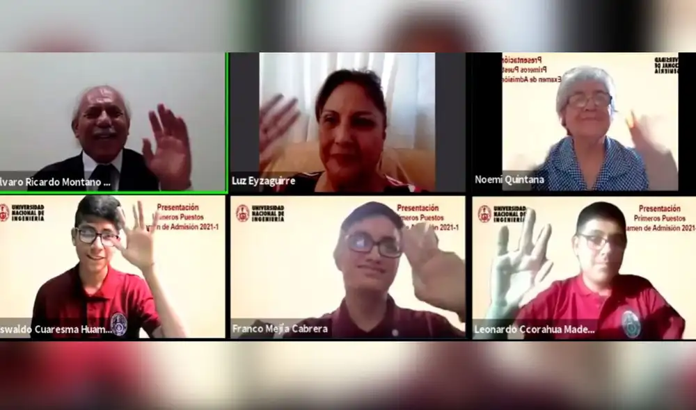 Jóvenes fueron presentados en la ceremonia del día 15 de marzo. Foto: captura video de Facebook