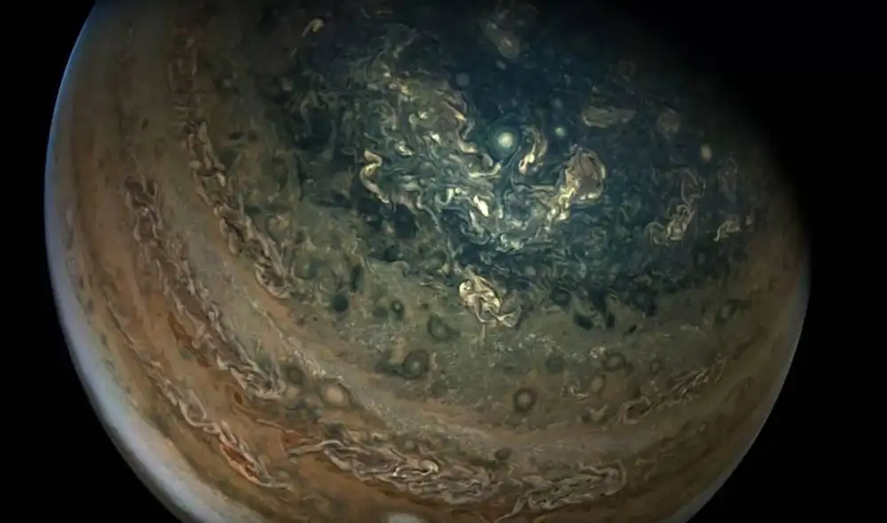 En 1994, los astrónomos observaron por primera vez una tormenta del amanecer en Júpiter. Sin embargo, nunca habíamos podido verlas formarse. Foto: NASA