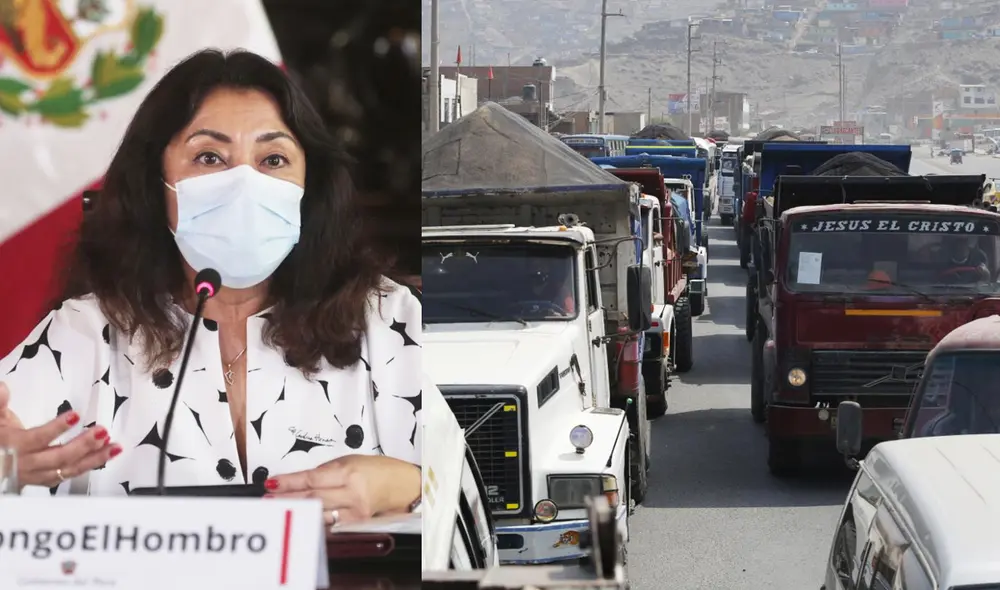 Violeta Bermúdez dijo esperar que levanten el paro de transportistas al finalizar este 17 de marzo. Foto: composición/La República Violeta Bermúdez dijo esperar que levanten el paro de transportistas al finalizar este 17 de marzo. Foto: composición/La República